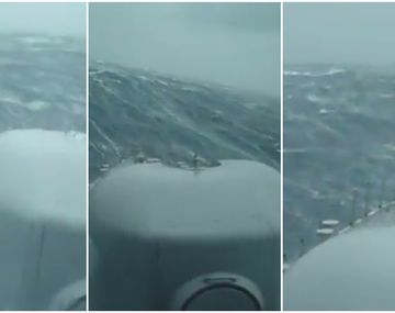 Viento y olas de 6 metros: el video que muestra el rastrillaje para hallar al submarino