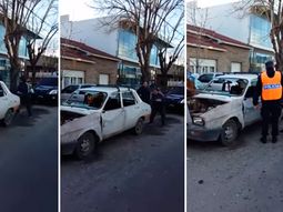 No tenía los papeles del auto y lo destrozó