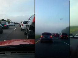 arranco el exodo de fin de ano: la ruta 2 cargada, con neblina y lluvias arranco el exodo de fin de ano: la ruta 2 cargada, con neblina y lluvias