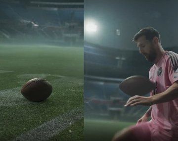 Messi hizo magia con una pelota de fútbol americano para promocionar la MLS