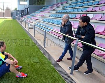 Sabella visitó Barcelona para hablar con Messi y Mascherano