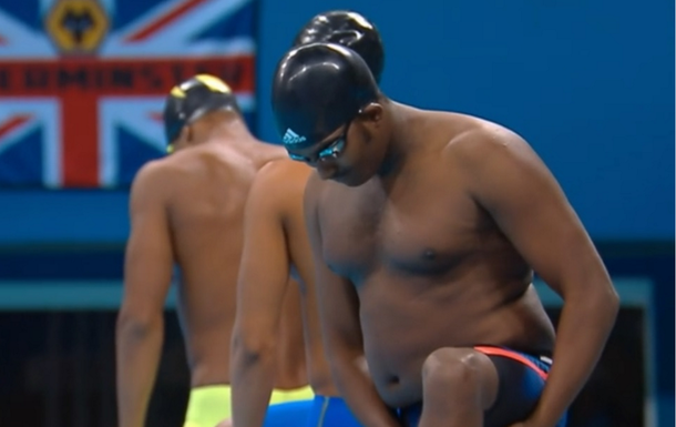 Peso pesado: un nadador de Etiopía hizo un papelón en los 100 metros libres