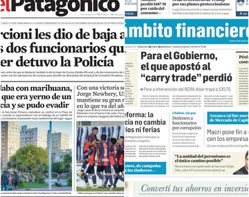 Tapas de diarios del jueves 8 de marzo de 2018