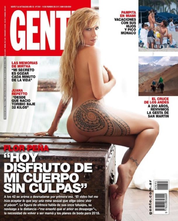 Flor Peña en la tapa de revista Gente de esta semana