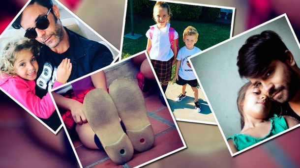 Mirá las fotos del las hijas de Mariano Martínez y Felipe Colombo en su primer día de clases