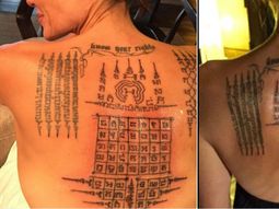 El impresionante tattoo de Angelina Jolie El impresionante tattoo de Angelina Jolie