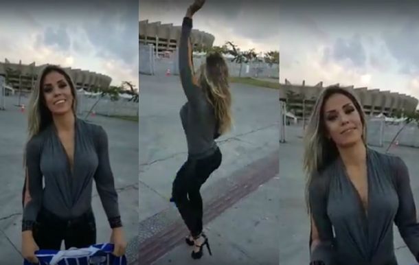 Esta hermosa rubia brasileña alienta por Godoy Cruz