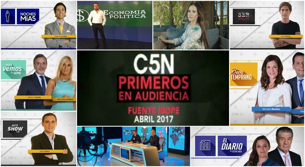 C5N primero en audiencia en abril