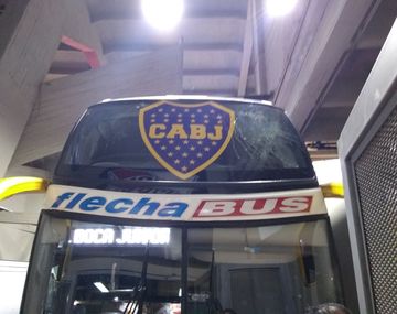 Así quedó el micro de Boca