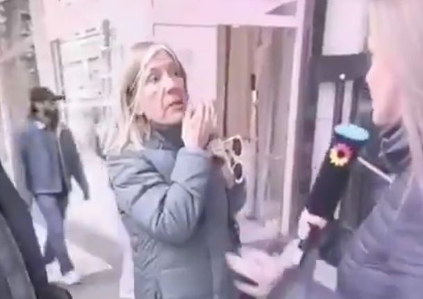 Escándalo en un móvil de El Trece: una mujer estalló con insultos contra Javier Milei y la cronista