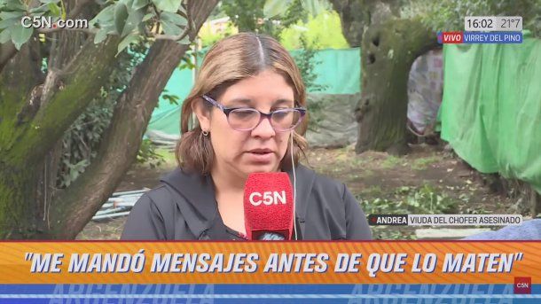 Habló con C5N la viuda del colectivero asesinado: Me sacaron las ganas de vivir