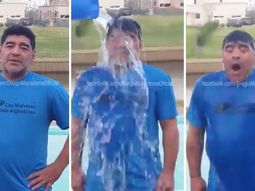 Diego Maradona completó el #IceBucketChallenge y nominó a Julia Roberts