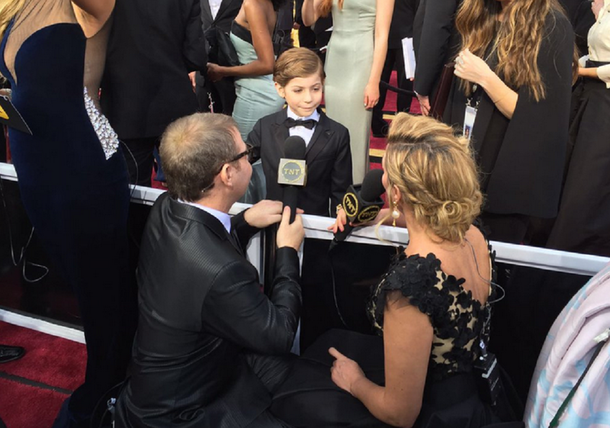 Oscar 2016: Jacob Tremblay, el pequeño protagonista de Room, pura ternura en la previa