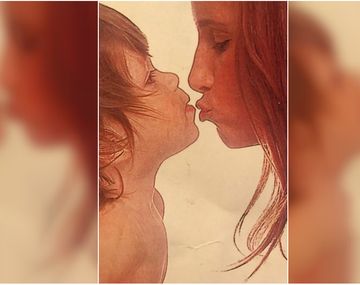 Flor Peña y Toto cuando era chico