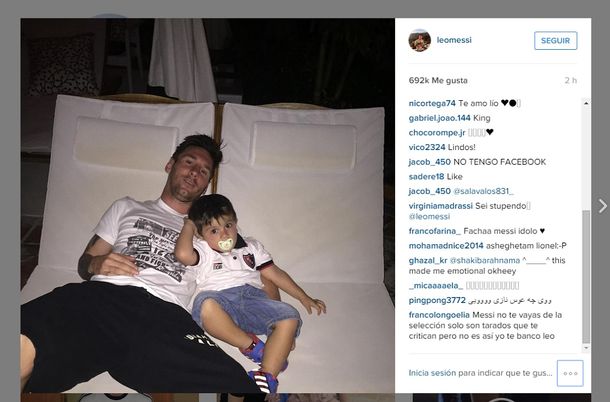 El hijo de Messi es hincha de...