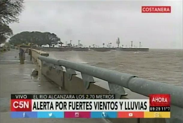 Alerta por la crecida en el Río de la Plata: podría alcanzar los 2.70 metros