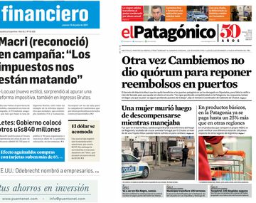 Tapas de diarios del jueves 13 de julio de 2017