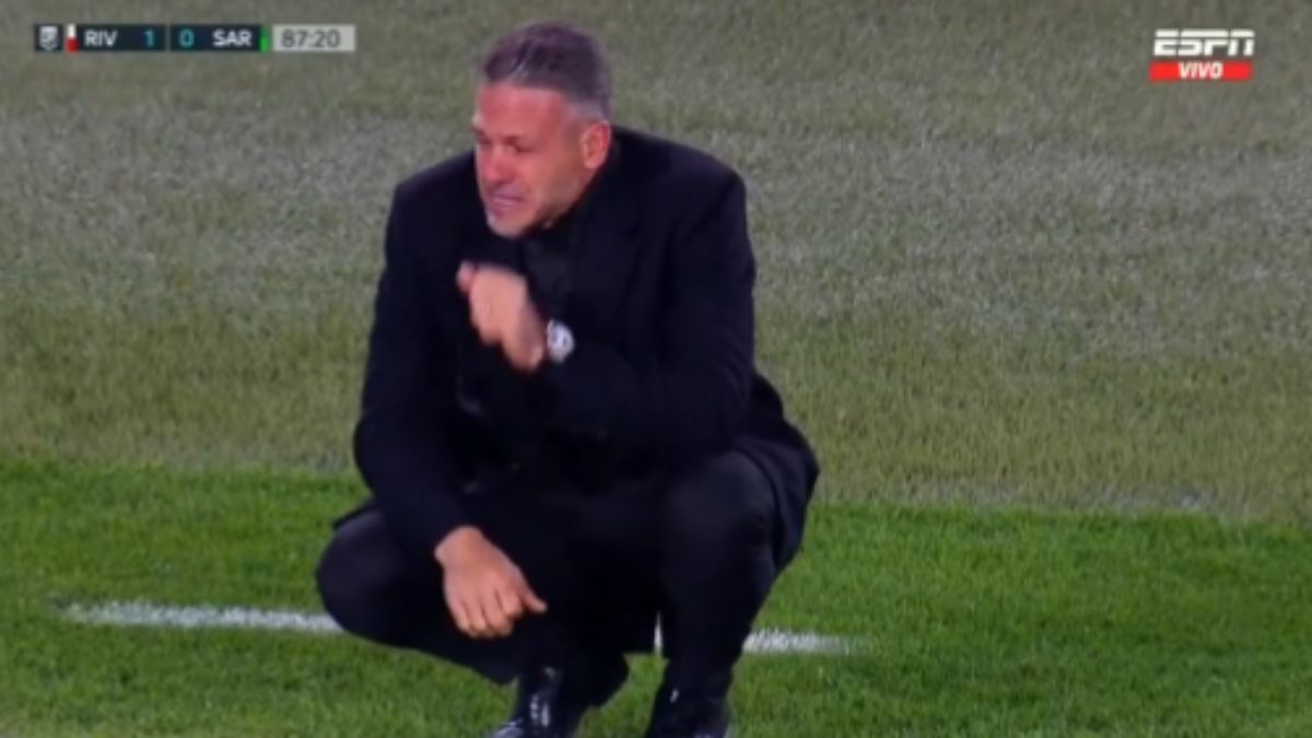 La emoción de Martín Demichelis en su último gol como entrenador de River y en la despedida