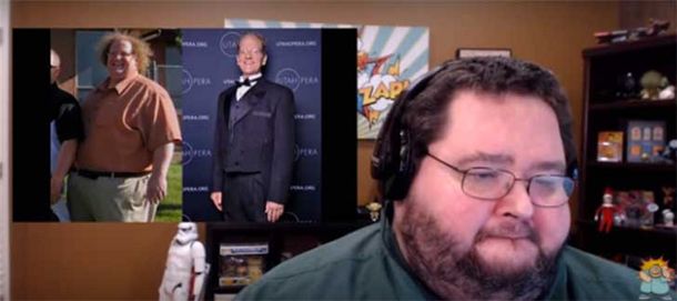 Así reacciona este hombre obeso al ver cómo otro hombre obeso perdió 150 kilos