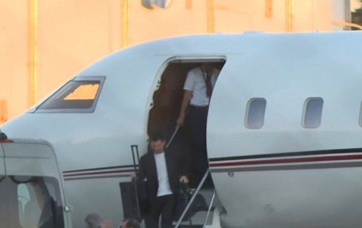 Así llegó Messi a la Argentina para los amistosos de la Selección
