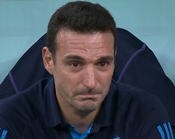 Imagen conmovedora: la emoción de Lionel Scaloni al finalizar el partido