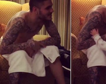 El polémico video de Mauro Icardi en toalla