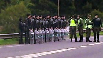 tras dos horas de corte, despejaron la panamericana tras dos horas de corte, despejaron la panamericana