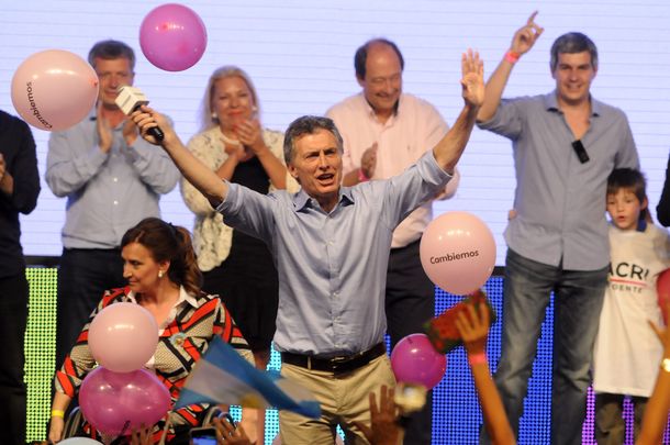 Los festejos de Macri presidente
