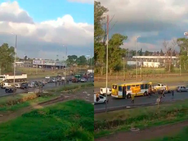 Así fue la violenta emboscada de barras de Nueva Chicago a micros de Almirante Brown