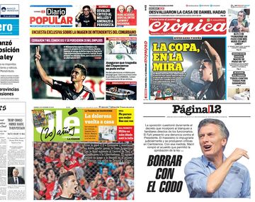 Mirá las tapas de los diarios