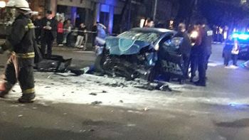 Choque de Patrullero en Combate de los Pozos y avenida Belgrano Choque de Patrullero en Combate de los Pozos y avenida Belgrano