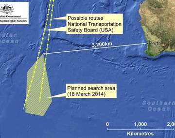 Se hizo de noche en Australia y se pospuso hasta mañana la búsqueda del avión