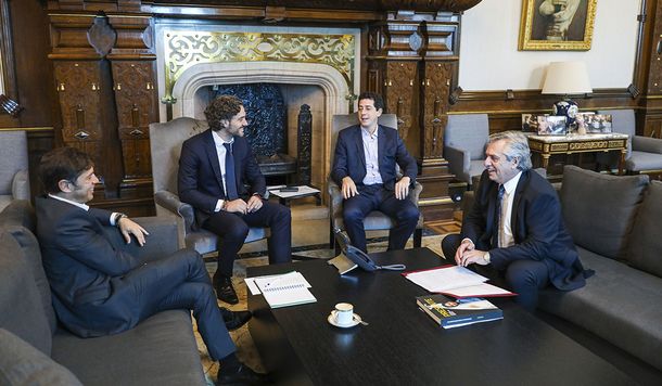 La reunión fue en el despacho presidencial de la Casa Rosada