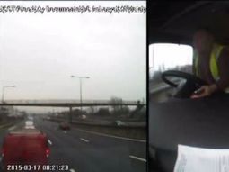 Usaba el celular mientras manejaba y causó un terrible accidente Usaba el celular mientras manejaba y causó un terrible accidente