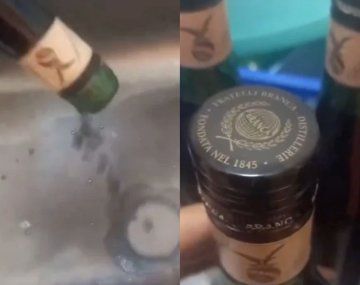 Inédita estafa: quiso comprar fernet y le vendieron botellas con pintura
