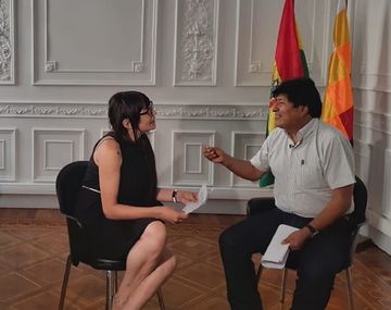 Alejandra Malem con Evo Morales