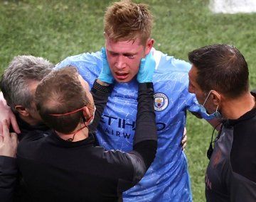 De Bruyne sufrió una doble fractura en el rostro durante la final de la Champions