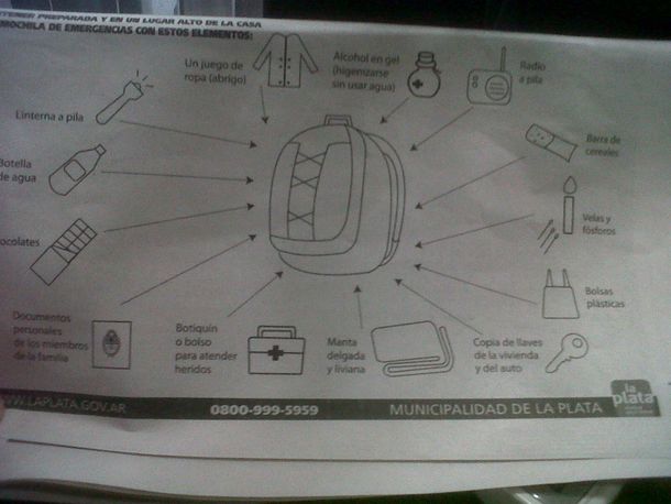 El intendente platense lanzó una mochila anti inundación