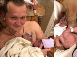 ¡Grande, pá! Un hombre que amamanta a su beba es furor en las redes sociales