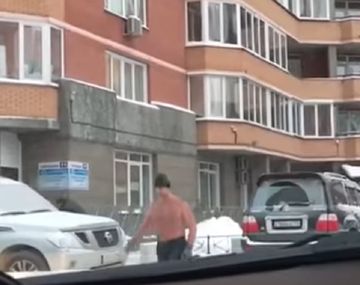 En cuero con frío polar