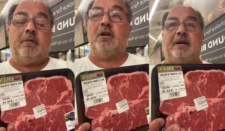 Un turista argentino varado protesta por el precio de la carne en Miami
