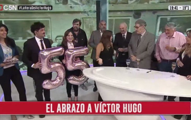 El emotivo homenaje a Víctor Hugo Morales en C5N por sus 55 años de carrera