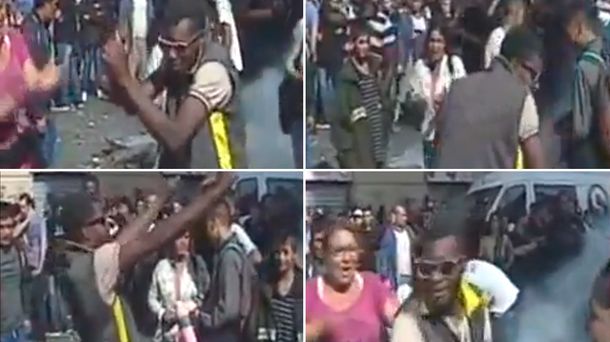 El divertido baile de un mantero