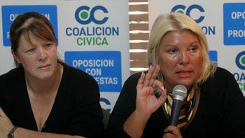 Otros tiempos: Stolbizer y Carrió, juntas.