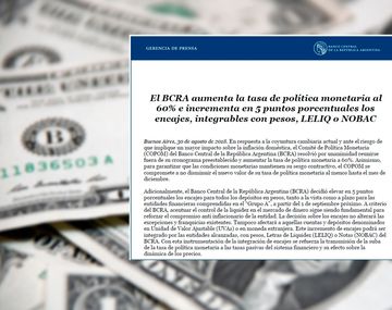 Este es el comunicado del Banco Central