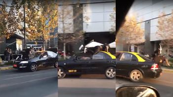 El taxista atropelló al peatón que quiso detenerlo El taxista atropelló al peatón que quiso detenerlo