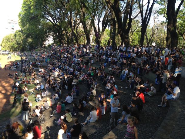 La jornada en Parque Lezama.&nbsp;