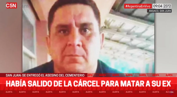 Se entregó el asesino del cementerio de San Juan