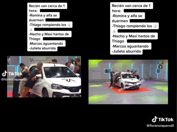 La prueba del auto de Gran Hermano: Marcos, el único que hace el aguante