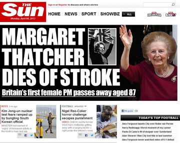 Thatcher: el impacto de la muerte en los medios ingleses